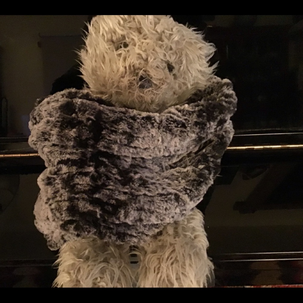 Faux fur infinity scarf